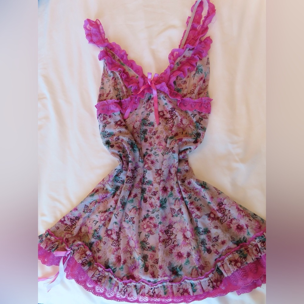 Floral Lace Trim Slip